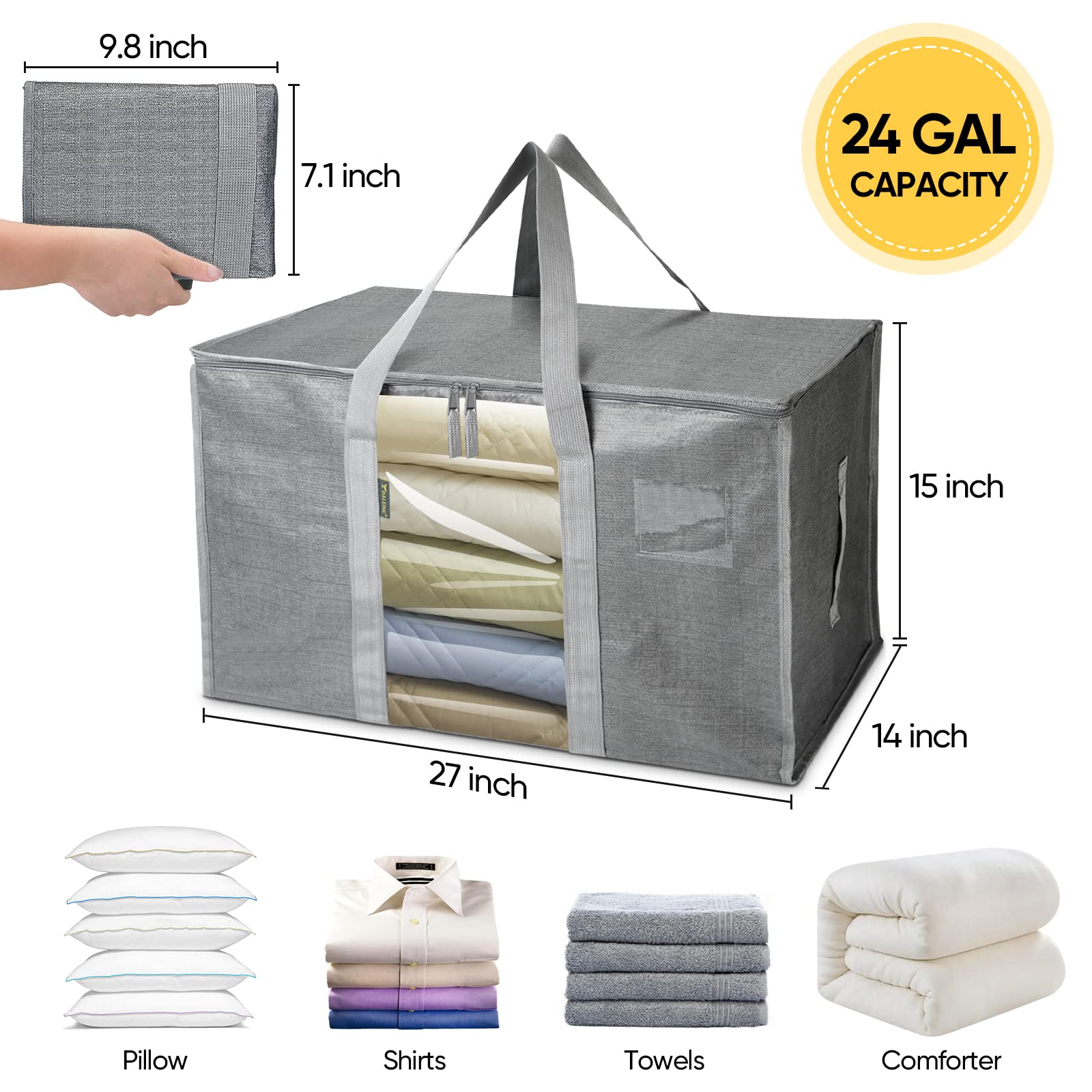 BALEINE reinforced handles on the moving tote support heavier loads.