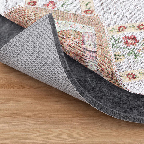 BALEINE rug pad 8x10 front view with non-slip grip for stable carpets.