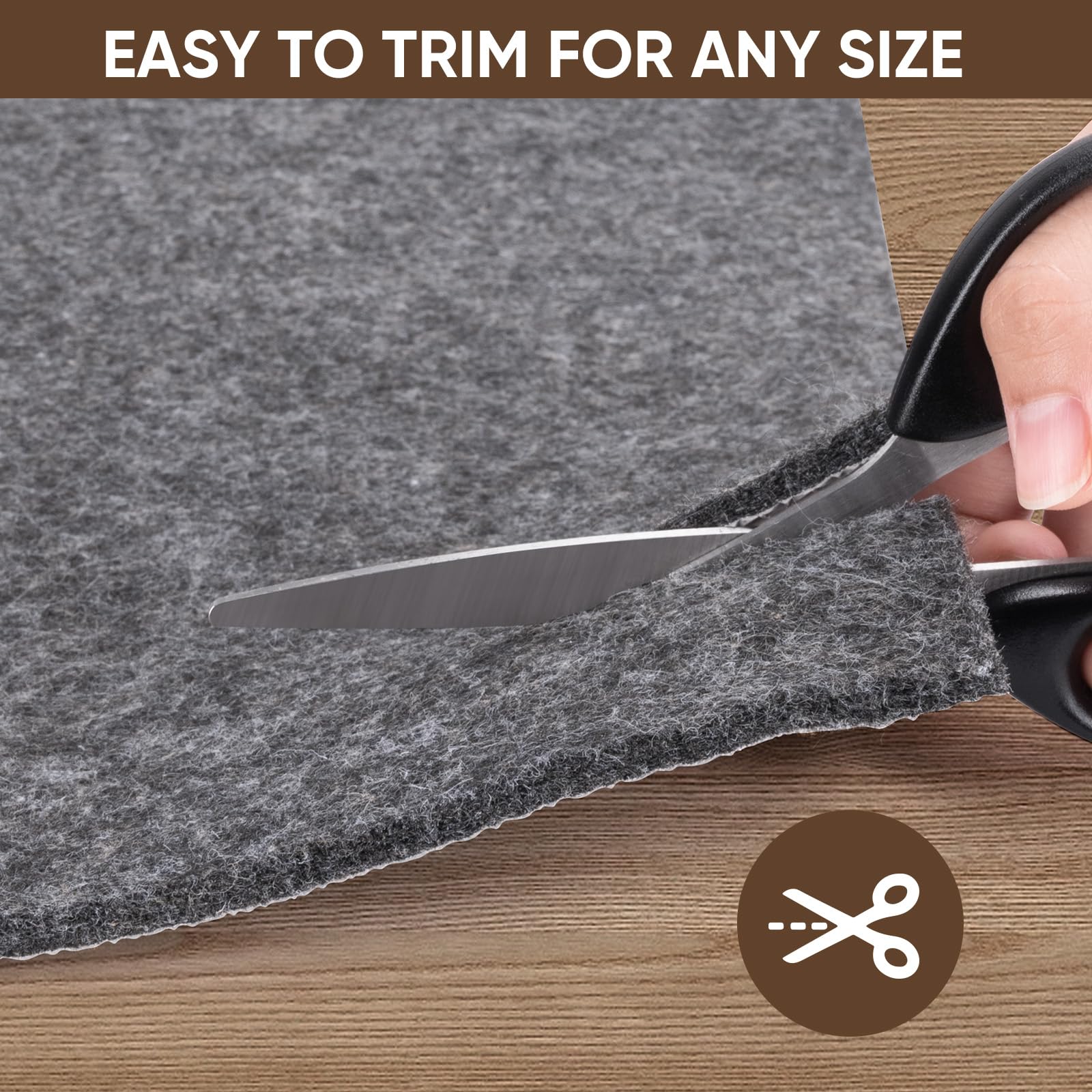 BALEINE cut-to-fit guide image showing easy sizing for perfect fit.