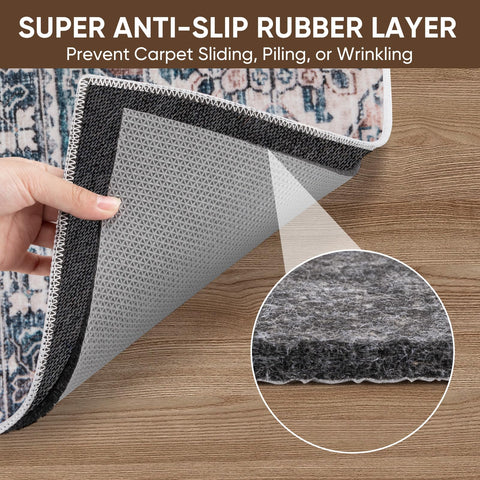 BALEINE rug pad on floor demonstrates floor protection and scratch resistance.