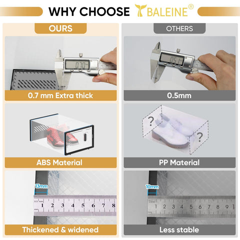 Stackable and foldable design saves closet space when not in use.