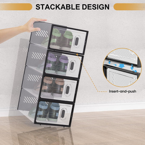 Ventilation holes promote airflow and reduce odors inside the boxes.