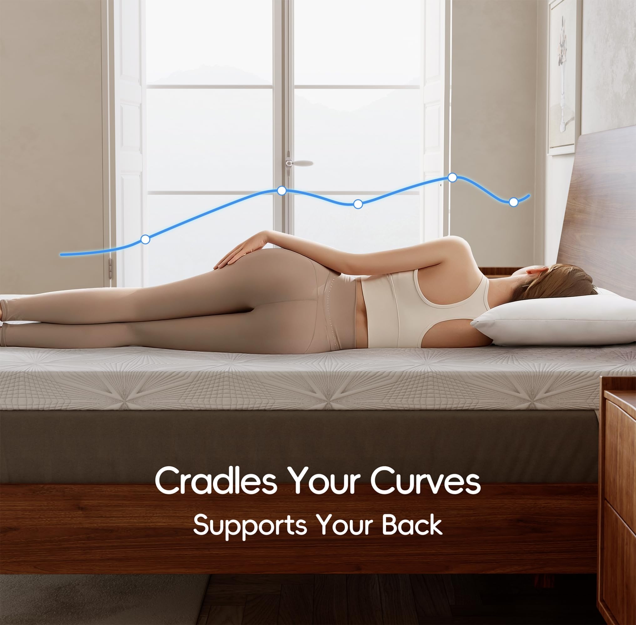 Ballad gel memory foam layers providing adaptive support and relief