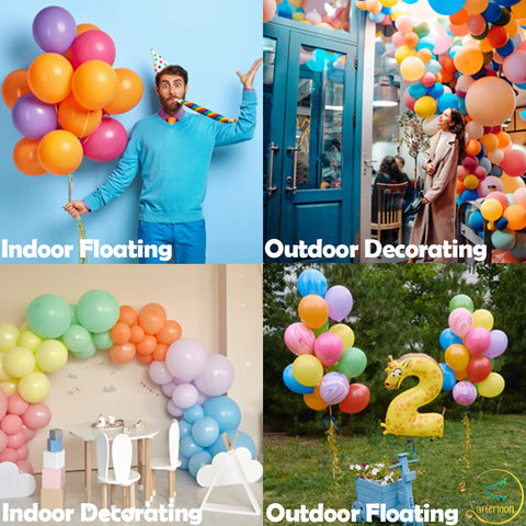 Balloon Red AFTERLOON 12-inch helium-ready balloons for floating displays.