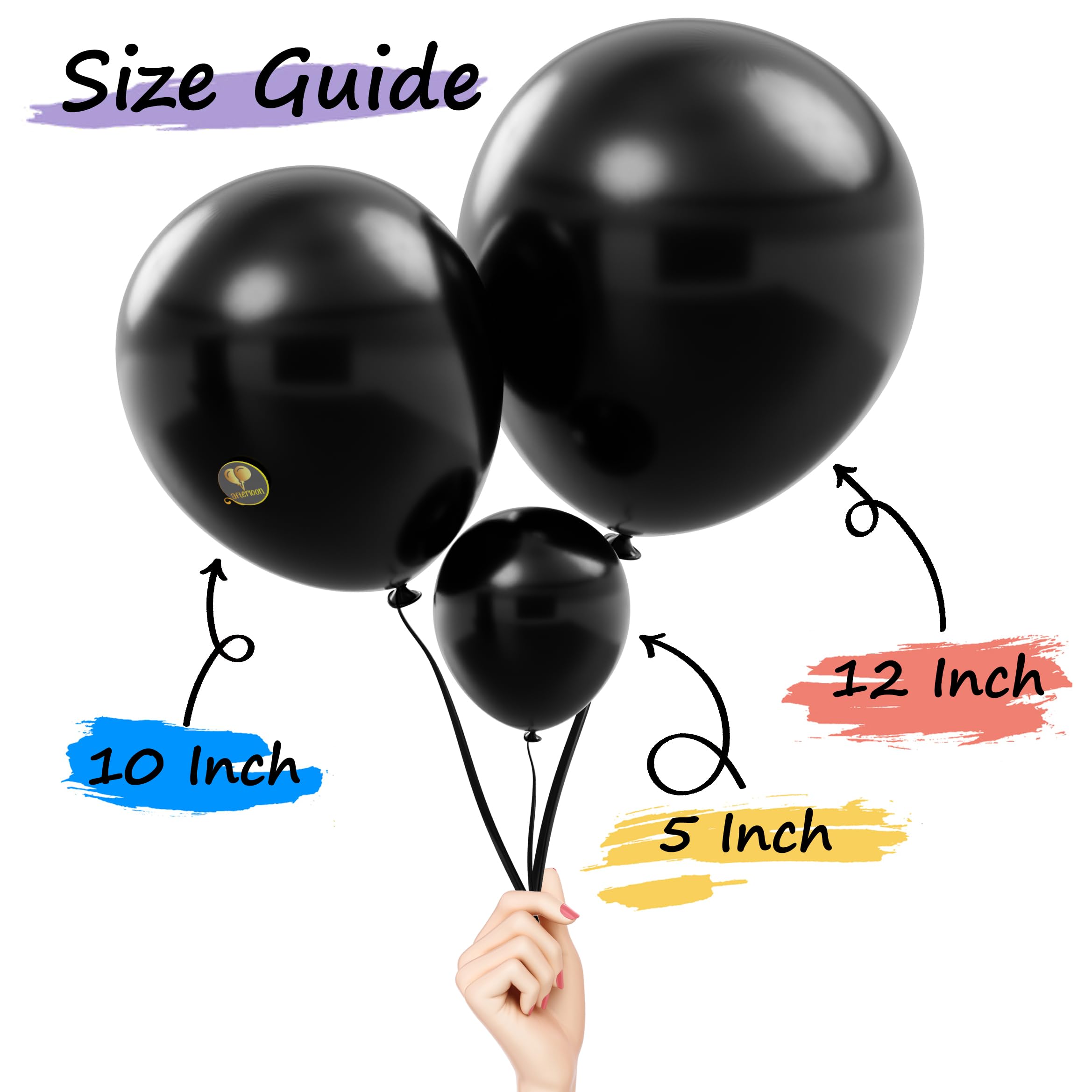 Balloon Red AFTERLOON matte finish balloons in pastel colors.