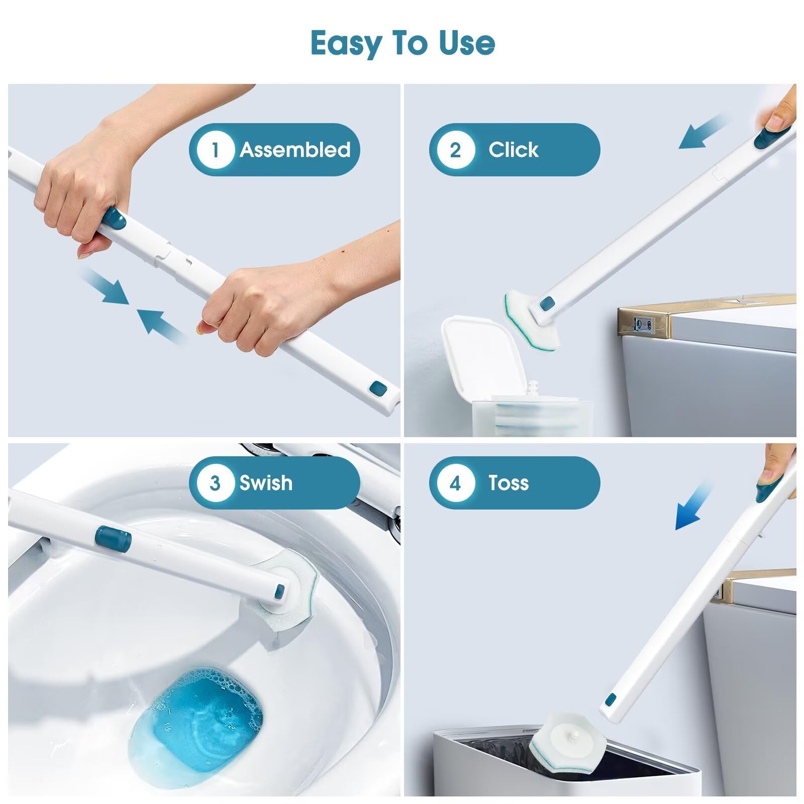 BALORIZ 48 refills ensure long-lasting bathroom cleaning sessions.