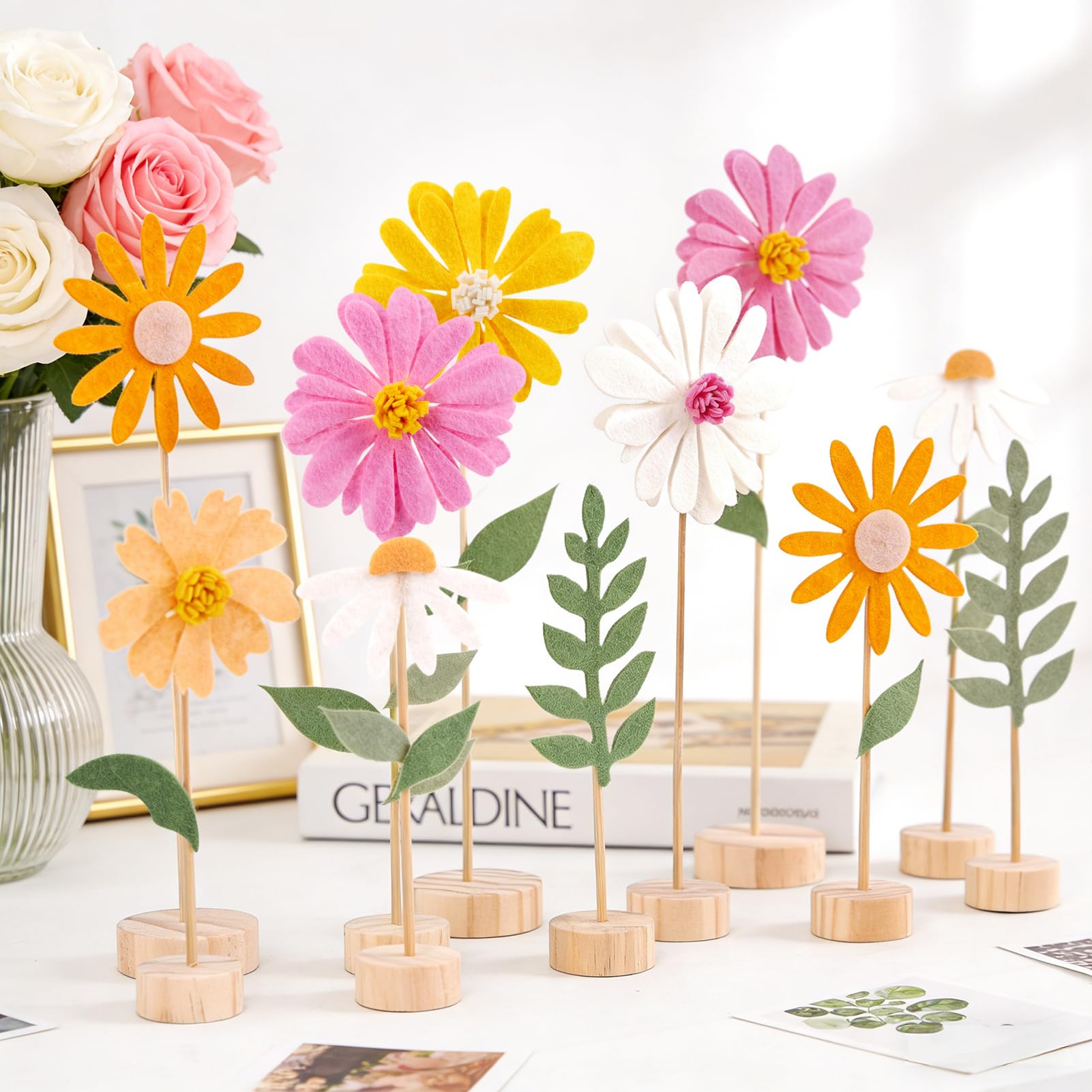 Balun Admhail wedding daisies for elegant indoor table decor.