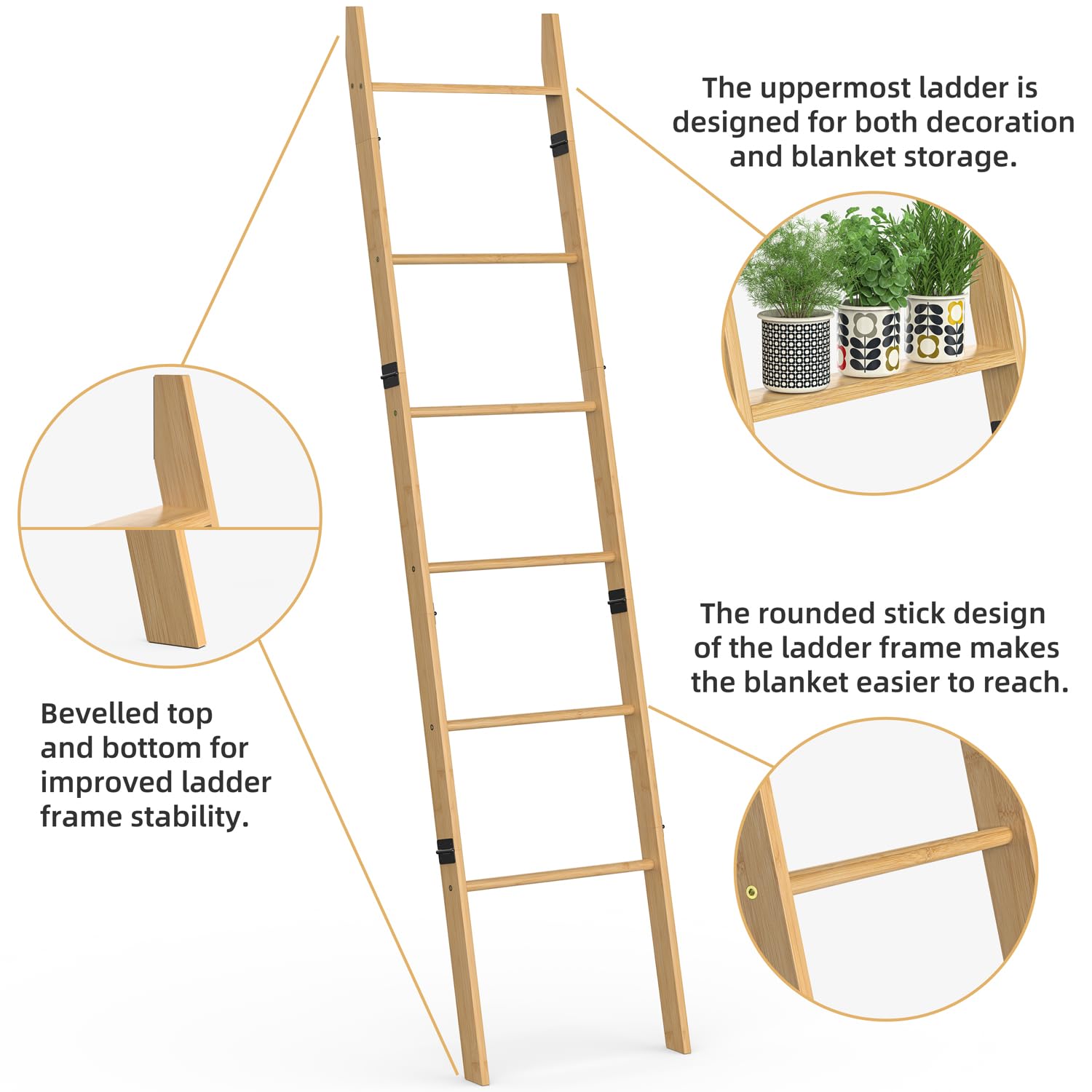 BAMBANG wall-leaning ladder shown during assembly