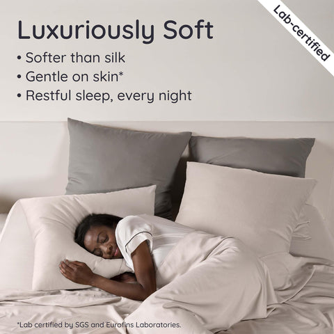 Bambaw bamboo pillowcases with 8-inch envelope closure for secure sleep.