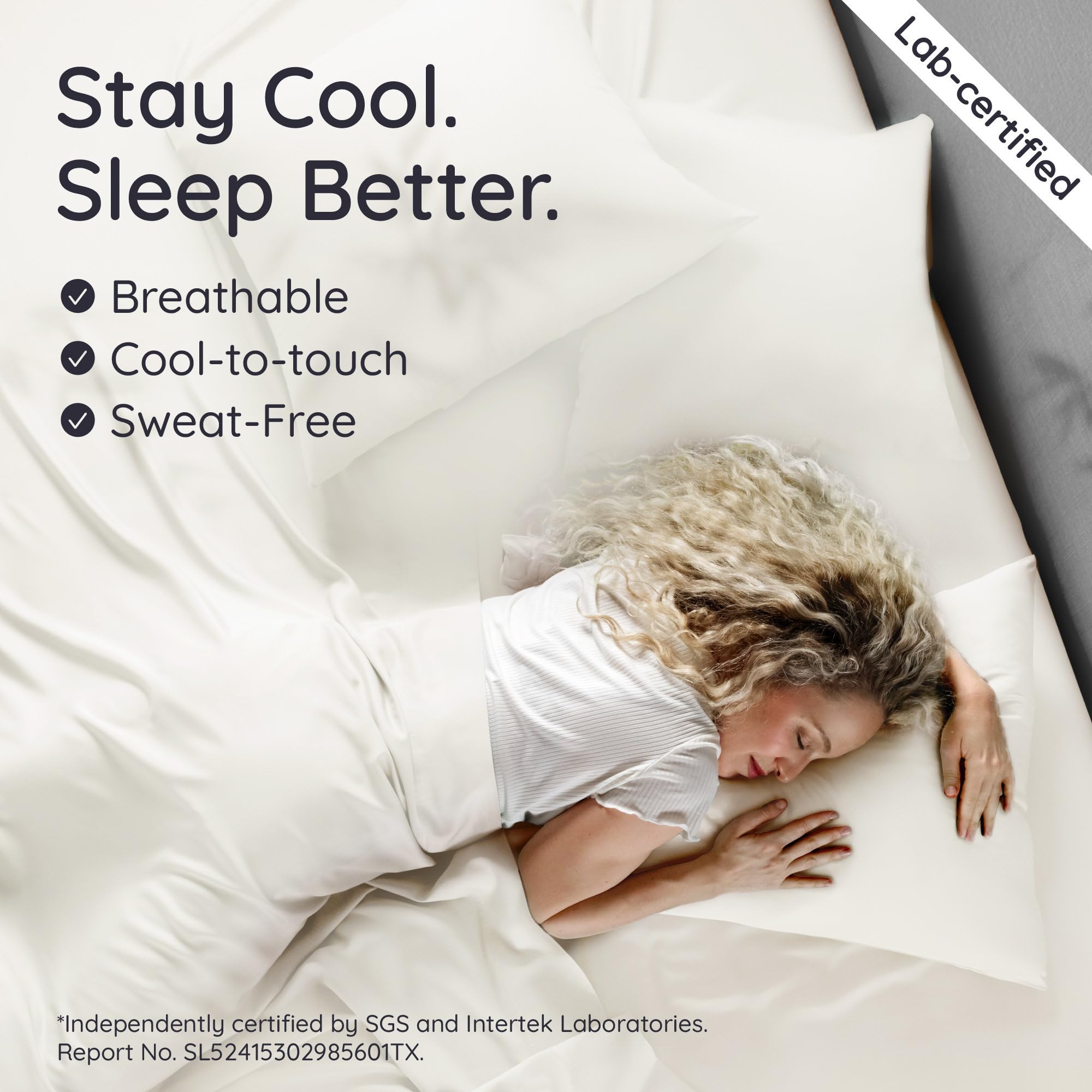 Bambaw bamboo viscose queen pillowcases in ivory with envelope closure for secure sleep.