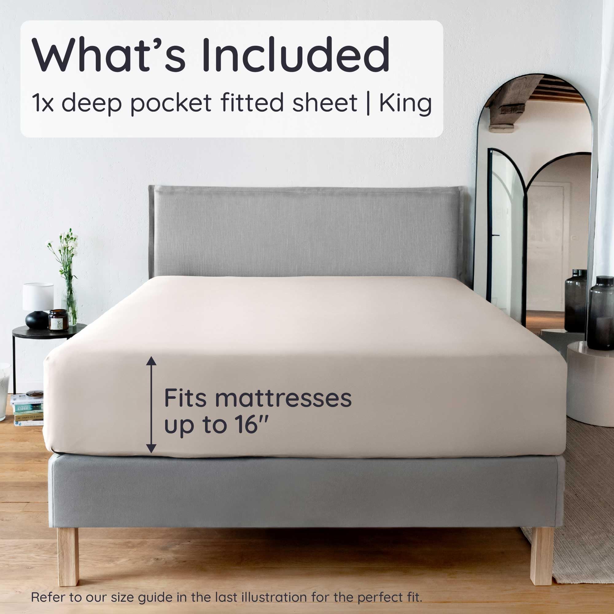 Bambaw cooling king size fitted sheet helps stay cool and dry overnight.