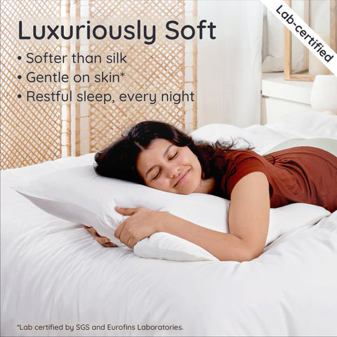 Bambaw pillowcase envelope closure detail keeps pillow secure