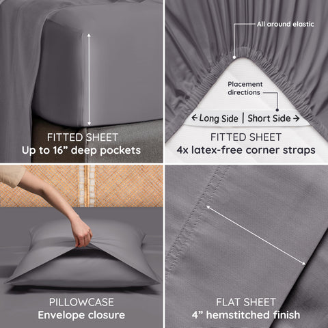 Bambaw fitted sheet elastic band keeps the base in place.