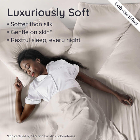 Bambaw full elastic edge ensures snug fit around the mattress.