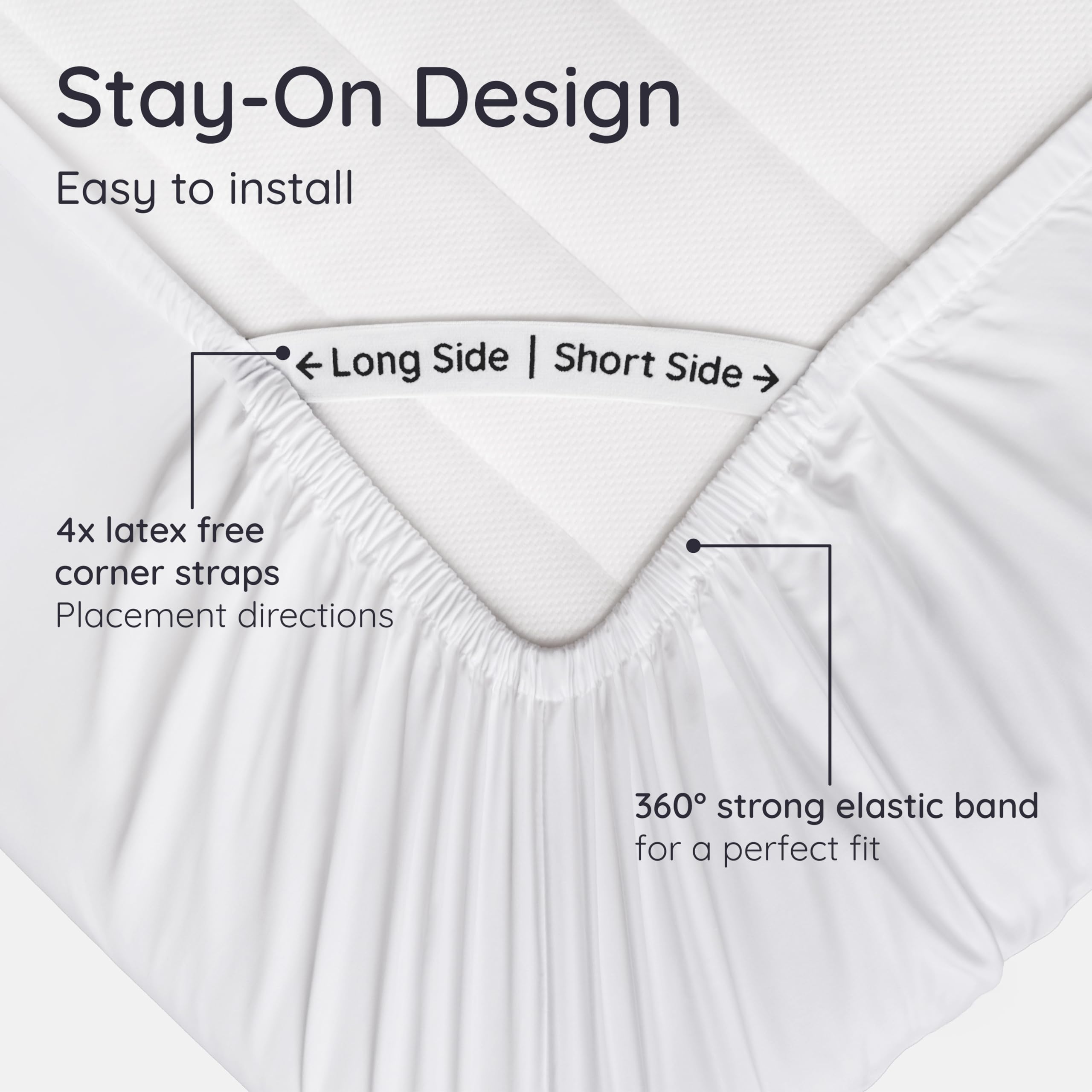 Bambaw King White fitted sheet breathable weave promotes cooling through the night