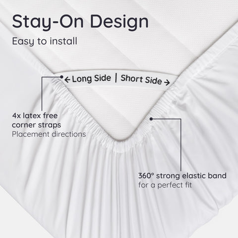 Bambaw King White fitted sheet breathable weave promotes cooling through the night