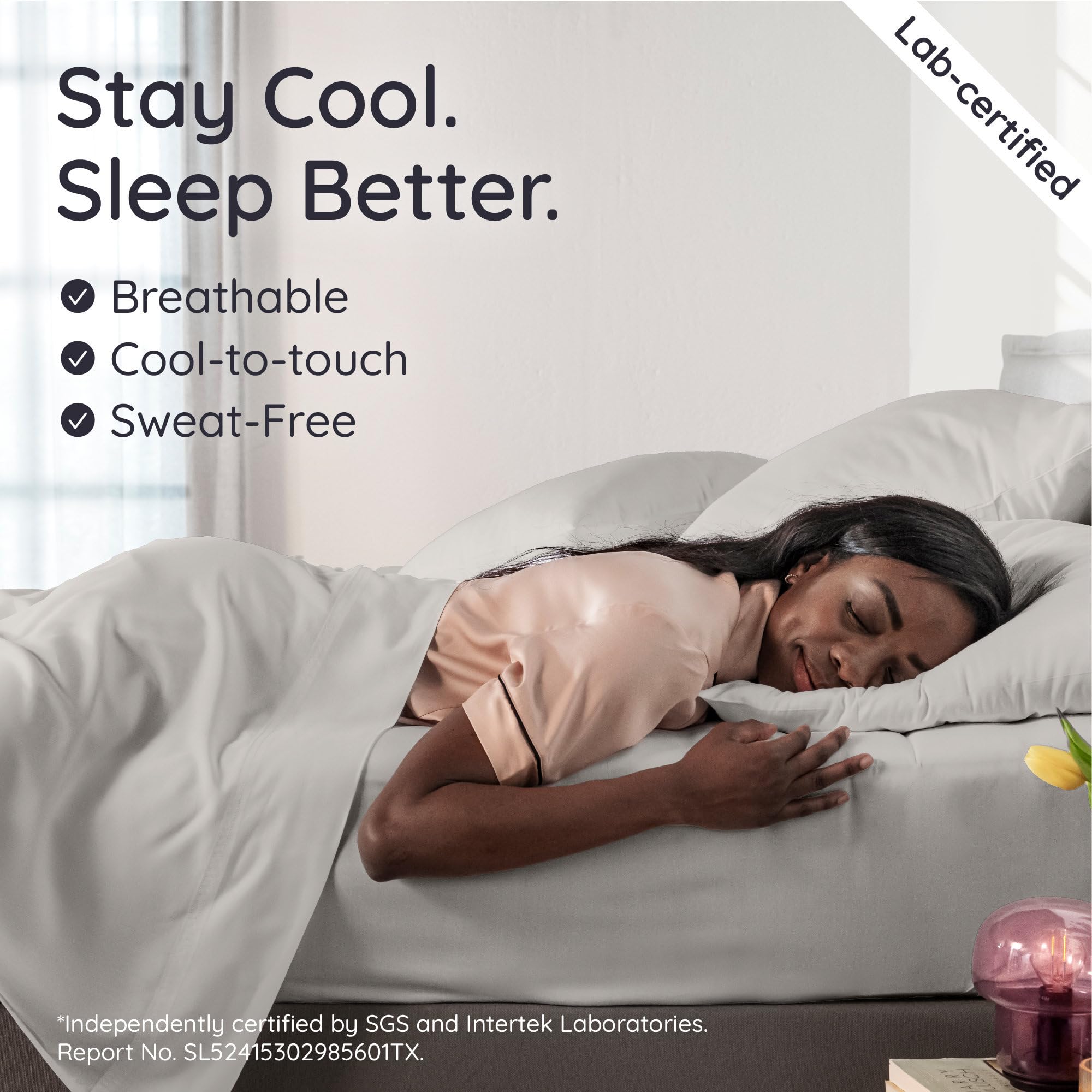 Bambaw Queen flat sheet with 4 inch hem detail for a polished look.