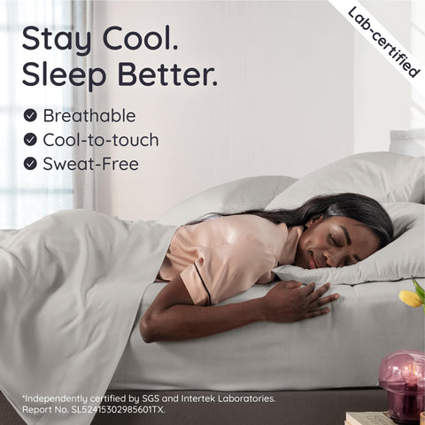 Bambaw Queen flat sheet with 4 inch hem detail for a polished look.
