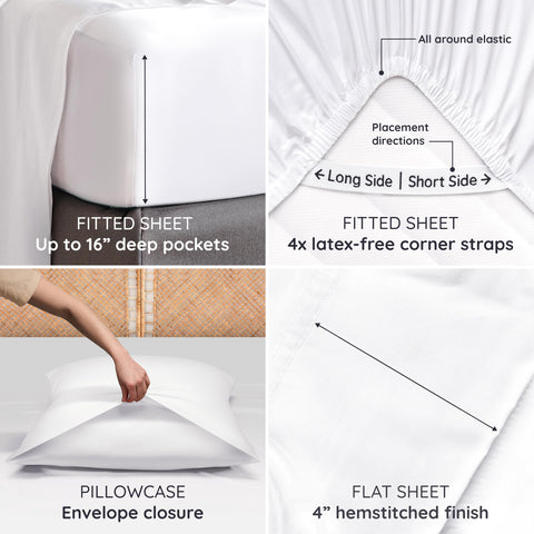 Bambaw corner straps keep the sheets securely in place.