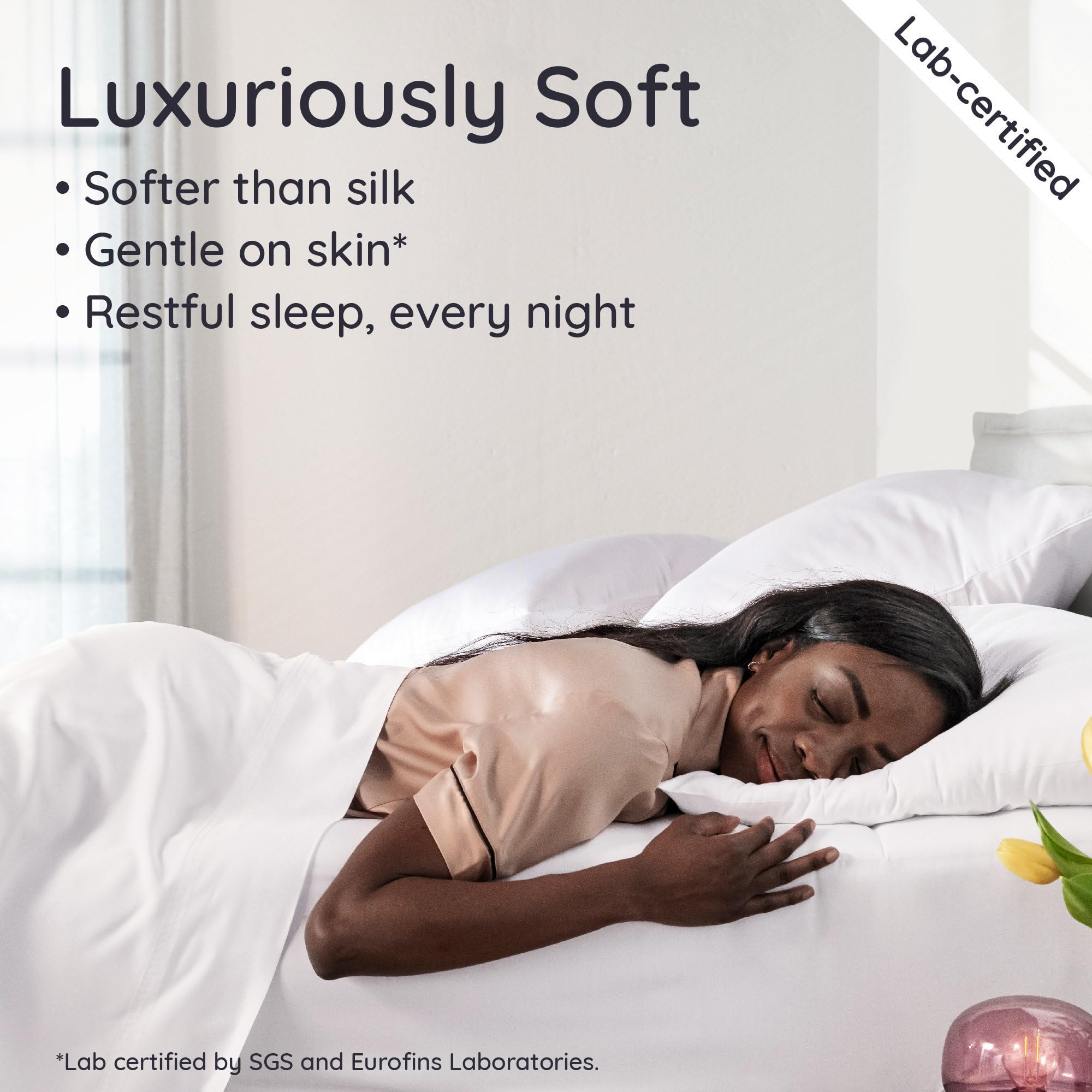 Bambaw elastic-edge fitted sheet stays put on deep mattresses.