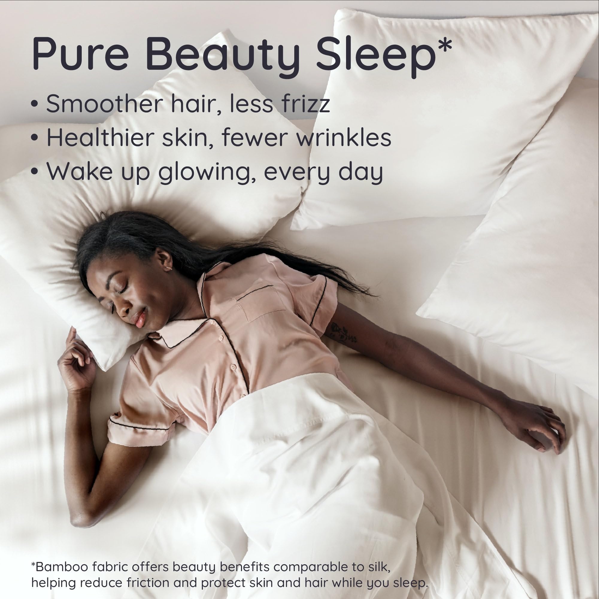 Bambaw soft hair skin care pillowcase reduces friction