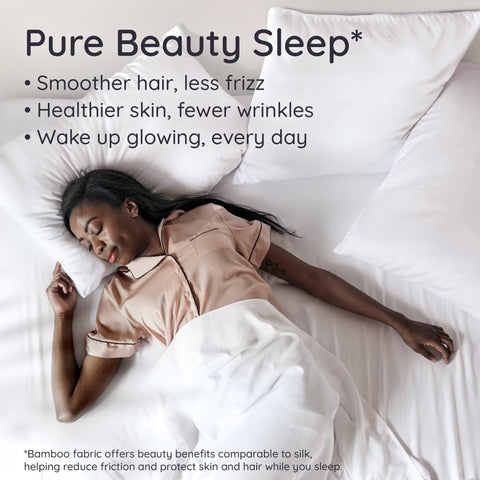 Bambaw white king pillowcase on bed setup highlights luxury and cleanliness.