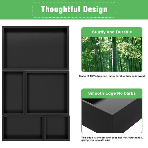 Bambloom gift box packaging highlighting premium bamboo organizers