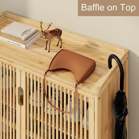 Bambooflow closed-back keeps shoes dust-free in closet.