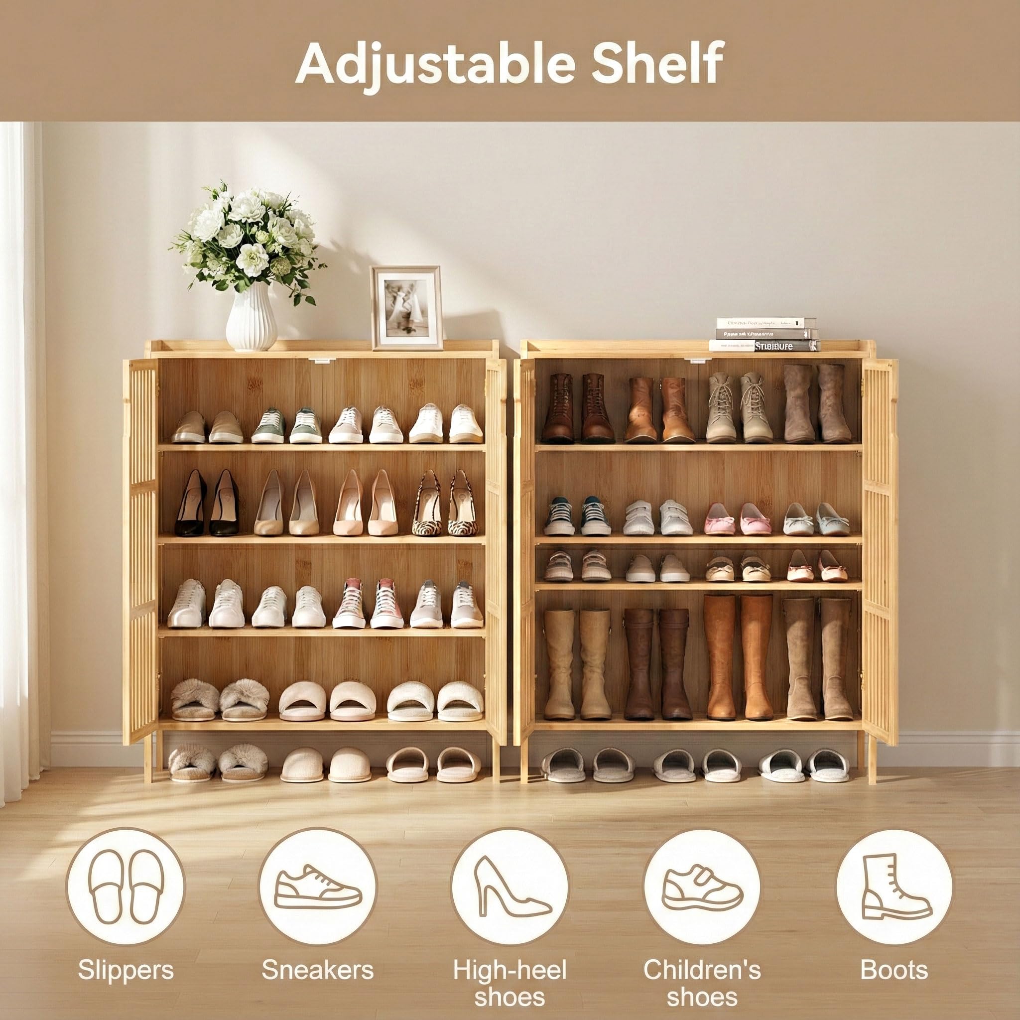 Bambooflow cabinet top doubles as a decor-friendly display.