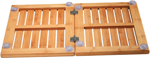 Bambüsi bamboo bath mat measuring 24 by 18 inches for standard showers