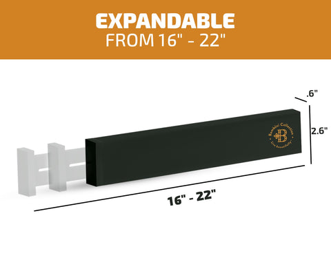 Bambüsi 2.6-inch high divider clarifies compartments for easy access.