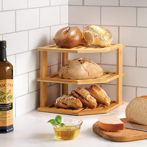 Bambüsi natural bamboo construction offers durable, clean-looking storage.