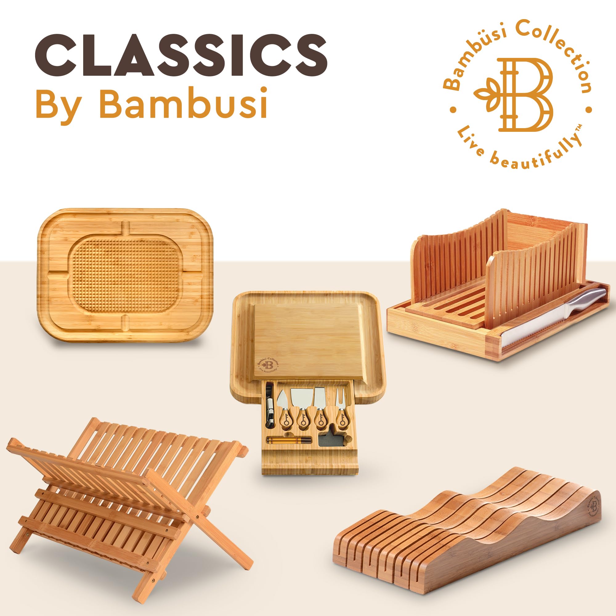Bambüsi ideal for kitchen, office, and bedroom drawers to simplify organization.
