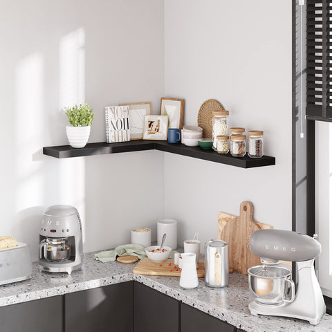 BAMEOS bathroom floating shelf in MDF with frosted surface texture