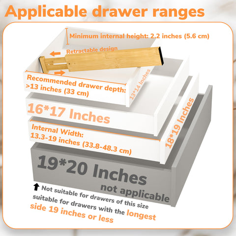 BAMEOS mocha color drawer divider adds vintage charm