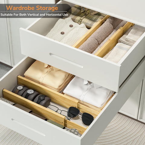 BAMEOS expandable 4-pack shown together for versatile drawer organization