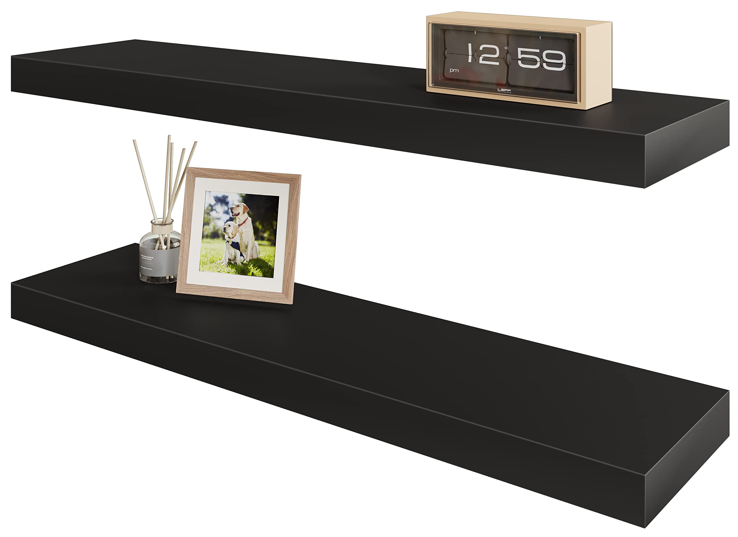 BAMEOS floating shelf 24in wall with concealed support for clean display.