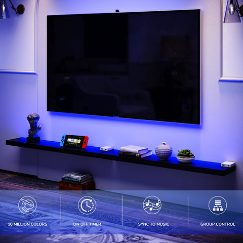 BAMEOS invisible brackets mount for clean wall silhouette and secure display.