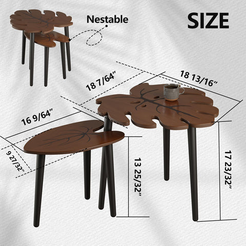 BAMEOS monstera nesting small table as a compact side companion.