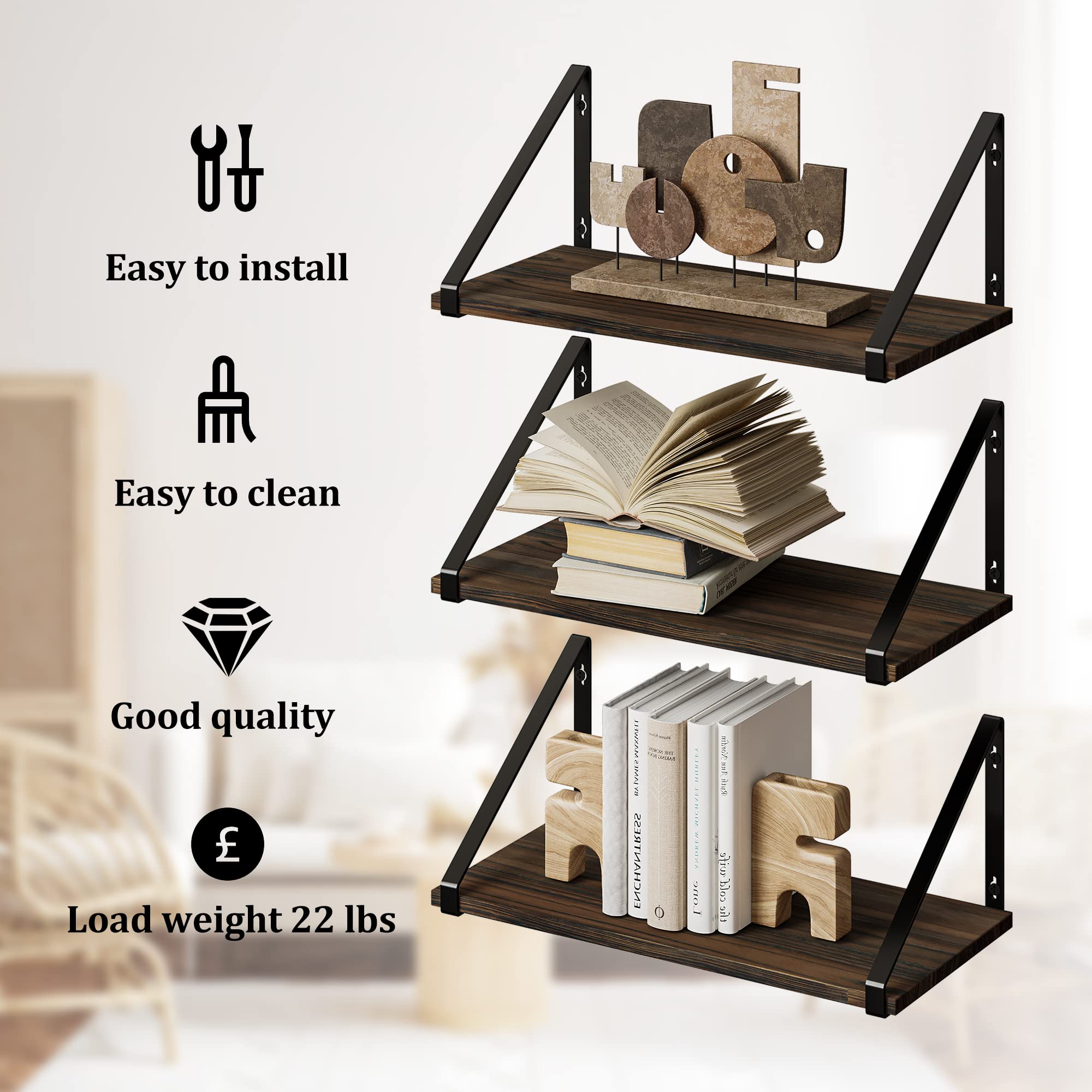 BAMEOS office wall shelf compact unit fits tight spaces.