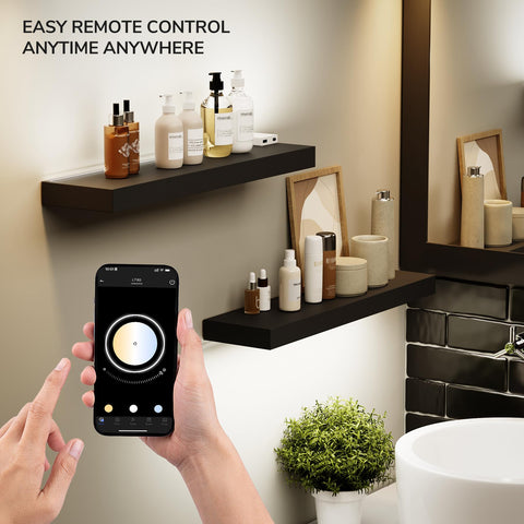 BAMEOS shelves offer USB or battery power for flexible placement.