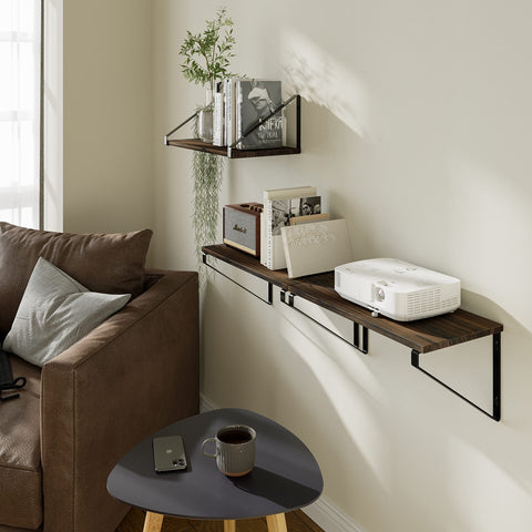 BAMEOS small wall-mount bookshelf for living room books.