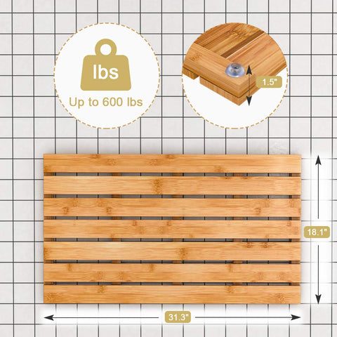 Bamfan bamboo mat adds modern decor to bathroom