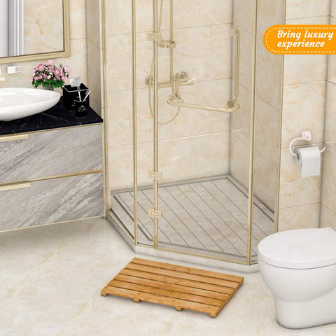 Bamfan waterproof bamboo mat ideal for indoor and outdoor spaces.