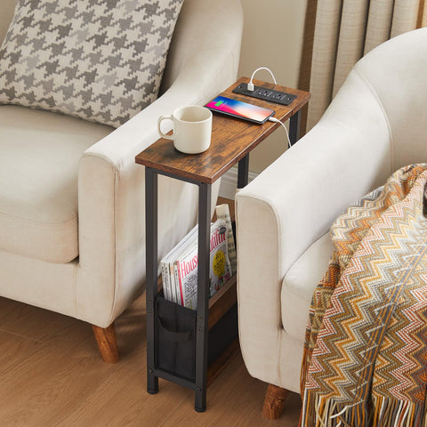 BAMGROW bedside table with compact footprint fits narrow spaces effortlessly.