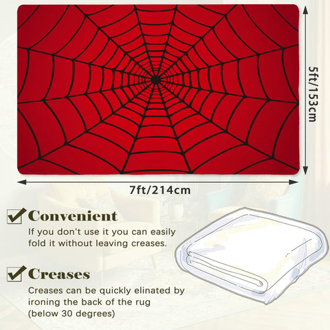 BAMOWEY washable area rug non-slip backing keeps high-traffic areas safe.