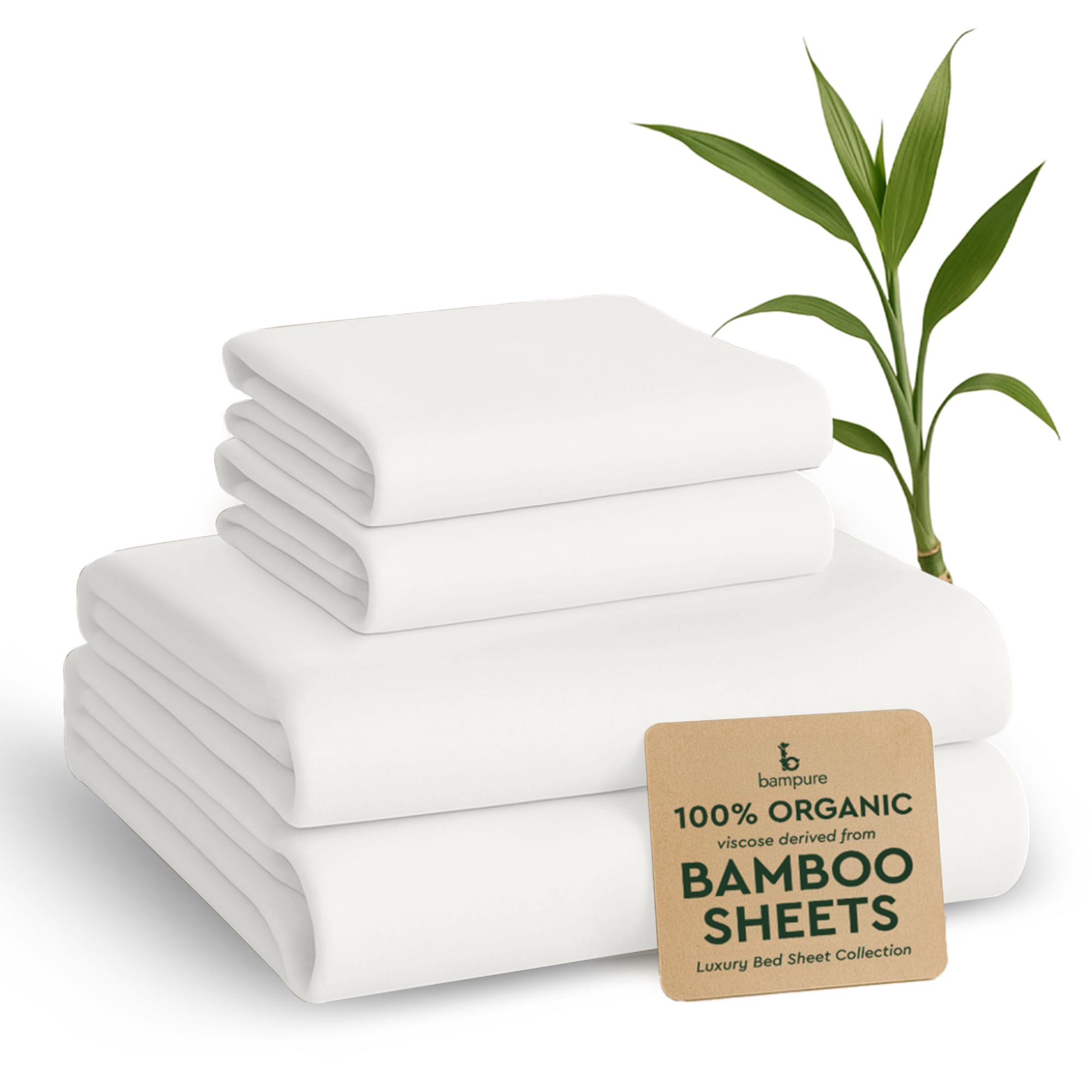BAMPURE Luxury Series queen flat sheet closeup—ultra-soft viscose bamboo for cooling sleep