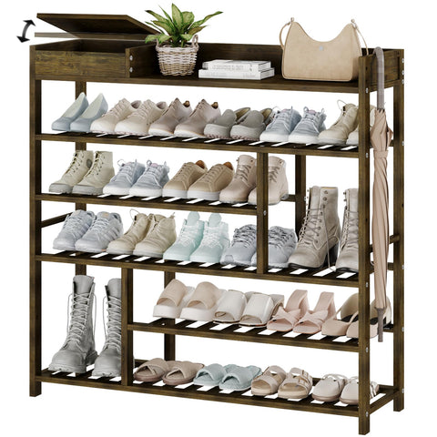Bamworld shoe rack front door view showing spacious storage for family shoes