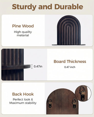 Bamworld wall-mounted plant shelf decor, easy install for secure home display.