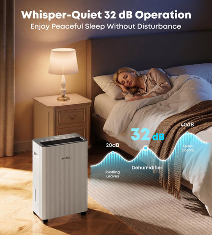BANABIE dehumidifier water tank demonstrates manual collection with auto shutoff.